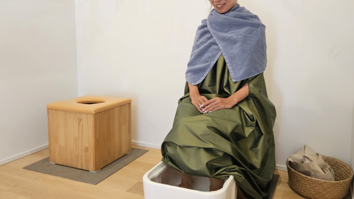 画像：「よもぎ蒸し」で心も身体もぽかぽかに。隠れ家サロンで癒し時間を。　下松市　「おうちサロンhappiness」