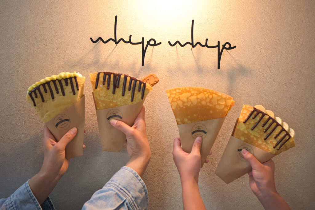 夜遅くまで営業する「パリサク」クレープのテイクアウト専門店 防府市「whip whip(ウィップウィップ)」